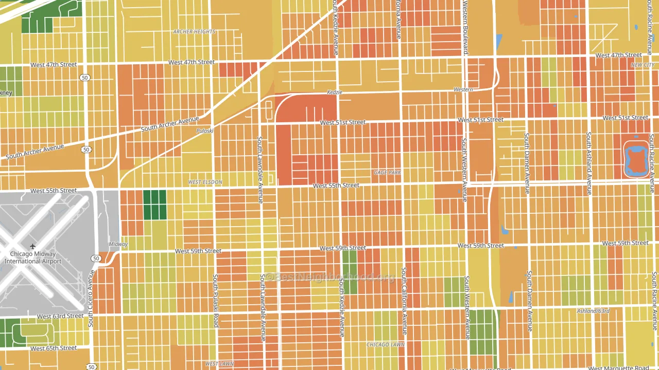 Garfield Manor, Chicago, IL block-group voter-turnout map