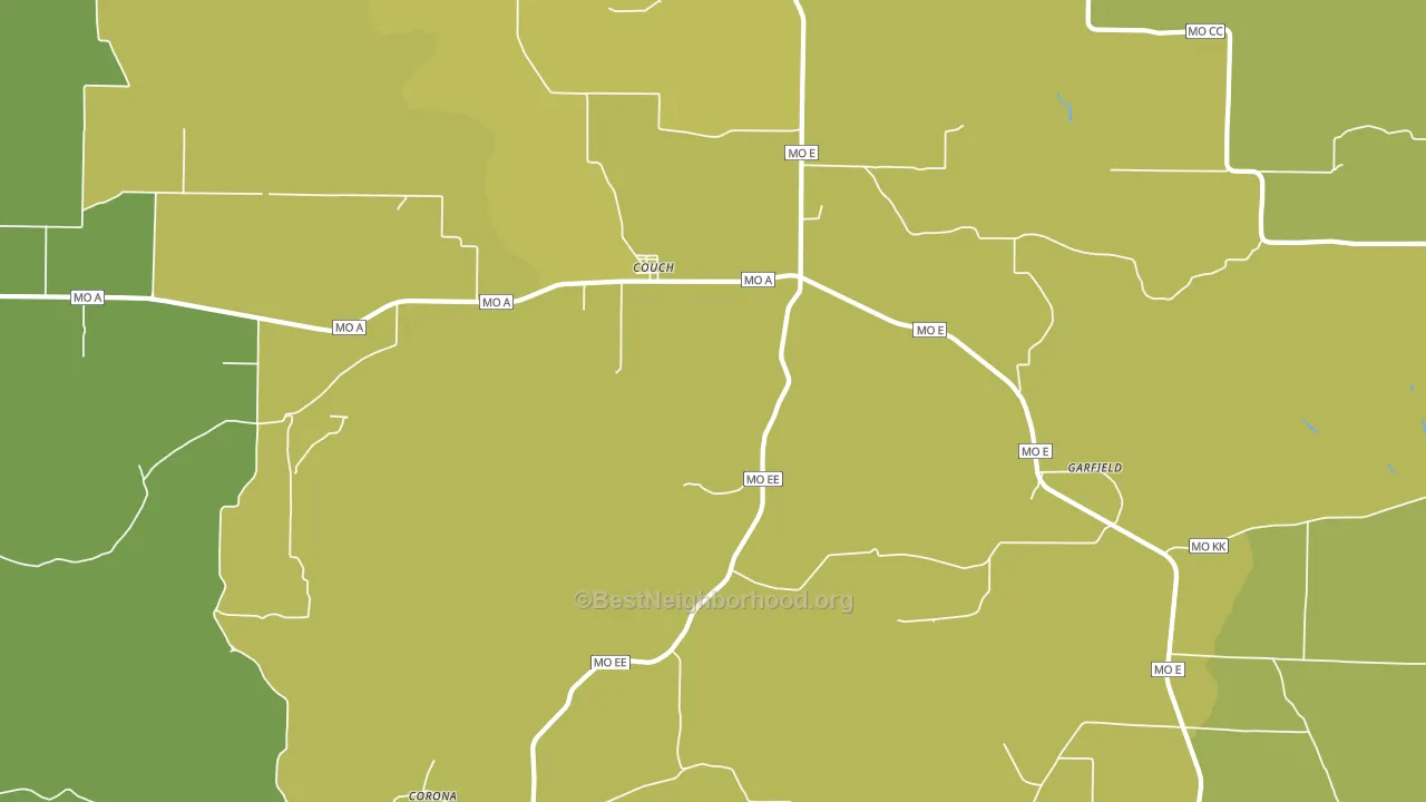 Garfield, MO block-group voter-turnout map