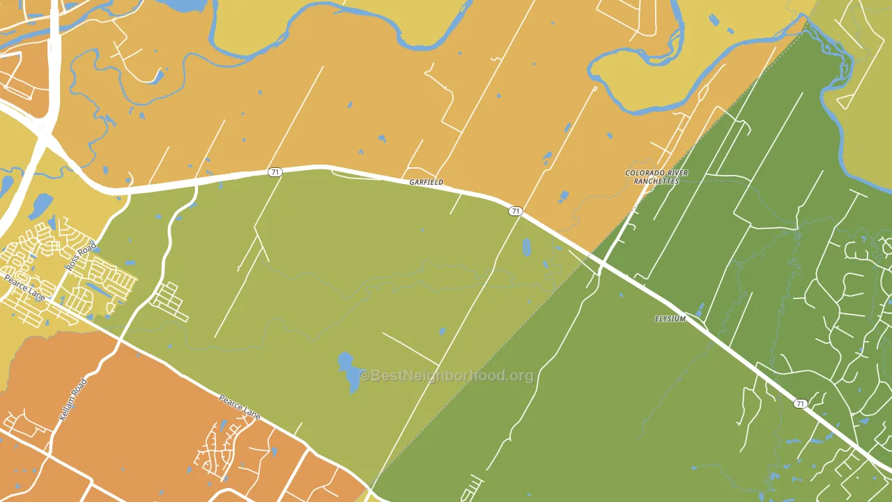 Garfield, TX block-group voter-turnout map
