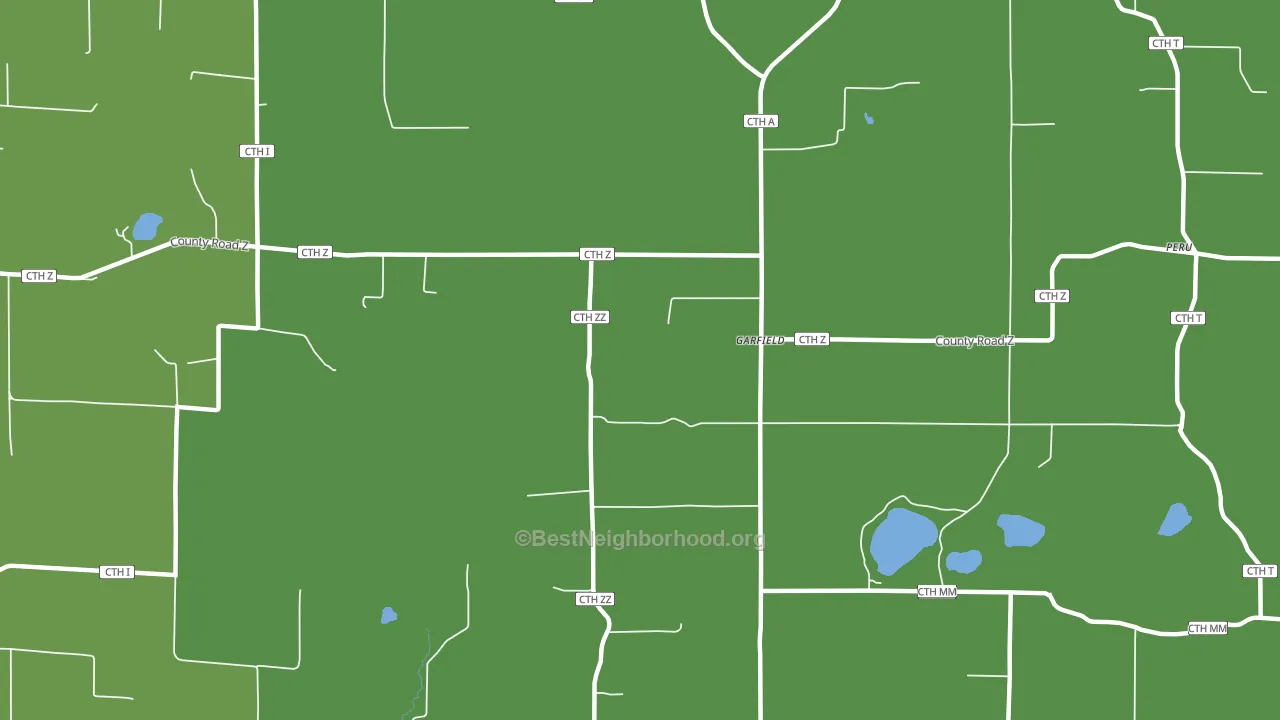 Garfield, WI block-group voter-turnout map