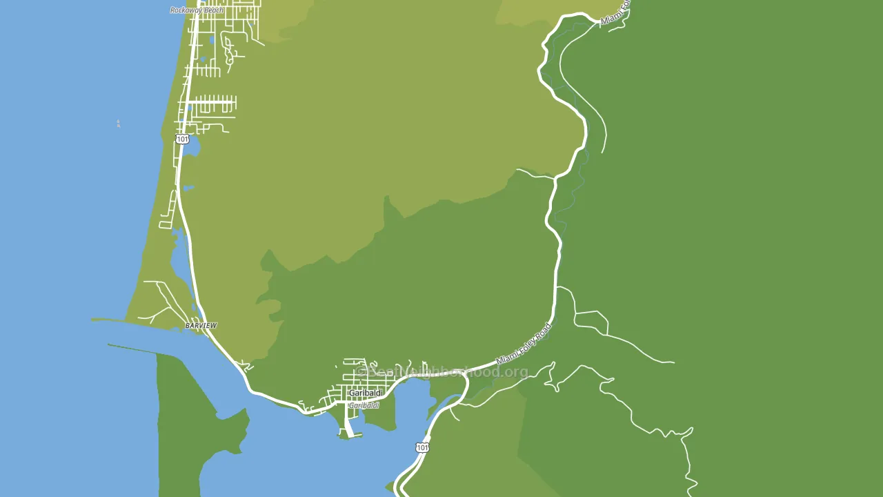 Garibaldi, OR block-group voter-turnout map