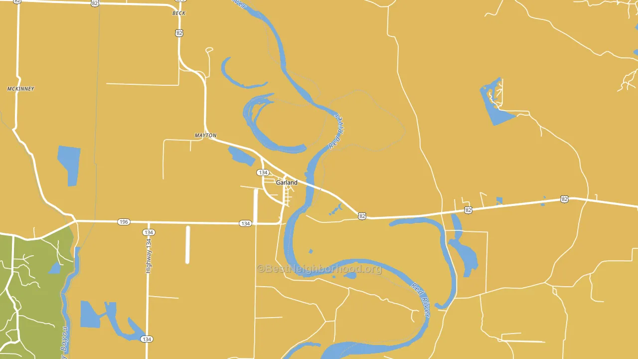 Garland, AR block-group voter-turnout map