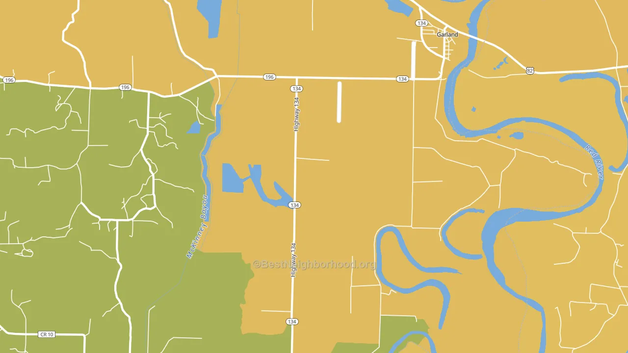 Garland City, AR block-group voter-turnout map