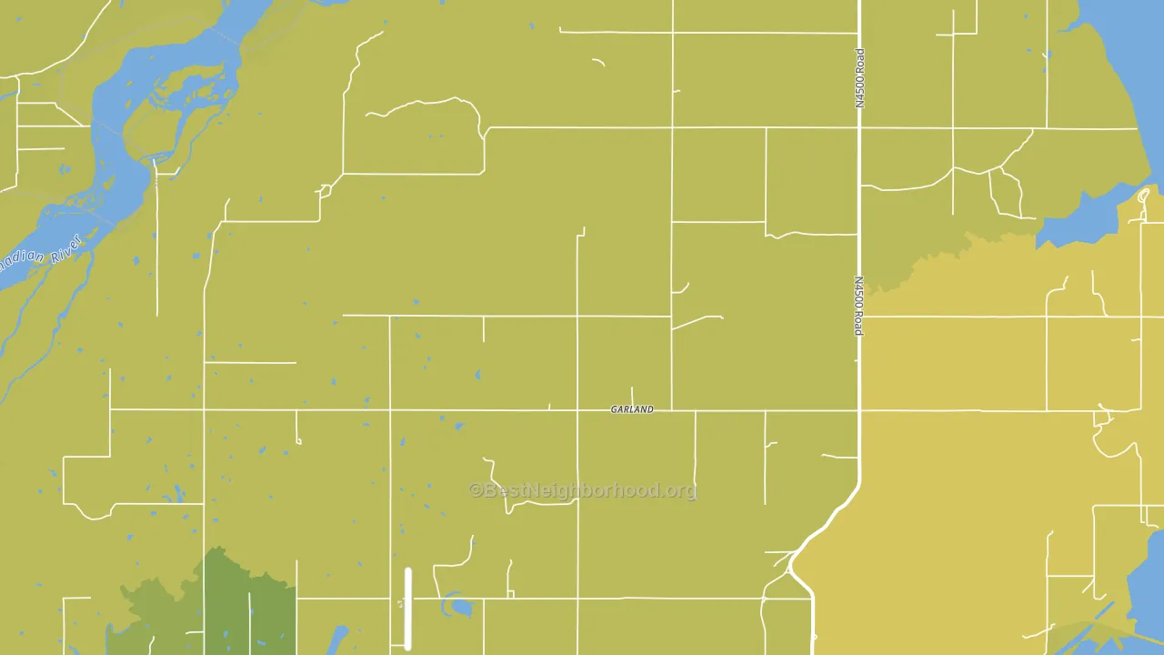 Garland, OK block-group voter-turnout map