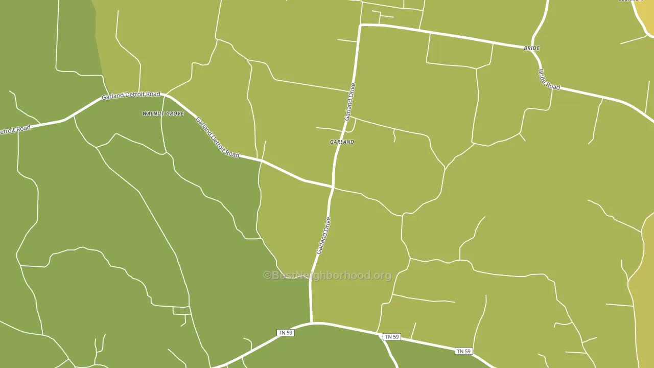 Garland, TN block-group voter-turnout map