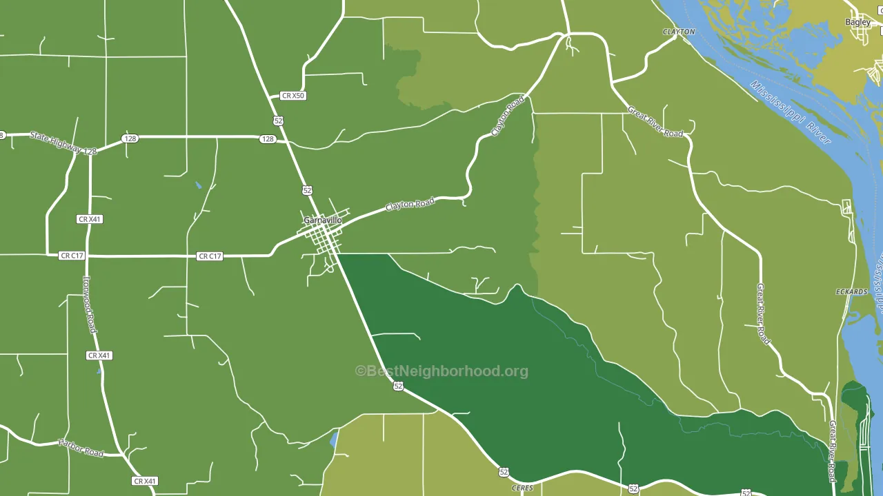 Garnavillo, IA block-group voter-turnout map
