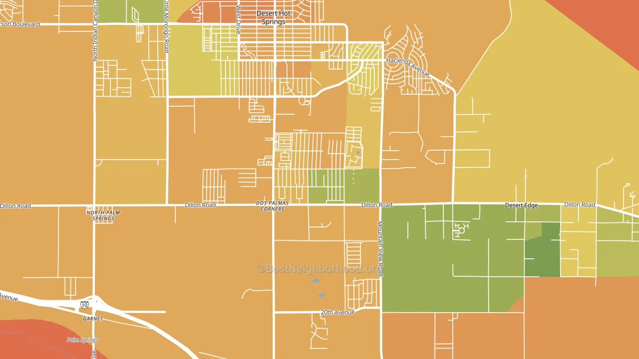 Garnet, CA block-group voter-turnout map