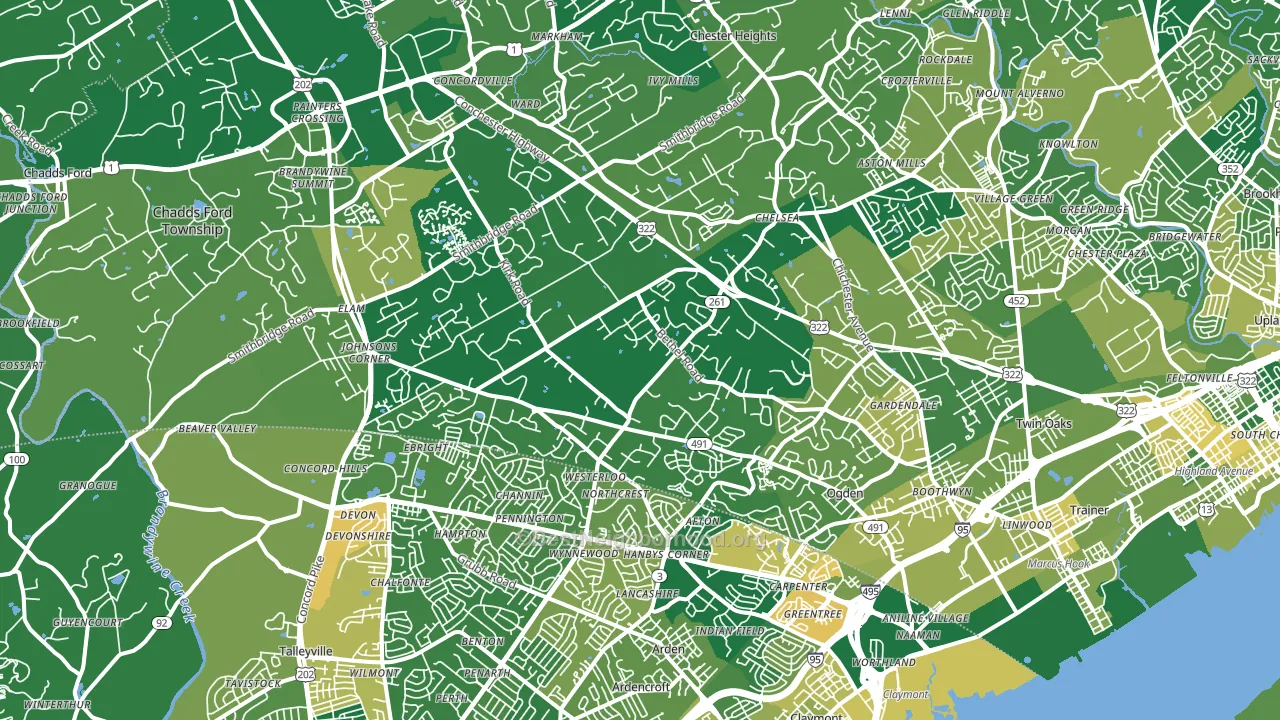 Garnet Valley, PA block-group voter-turnout map