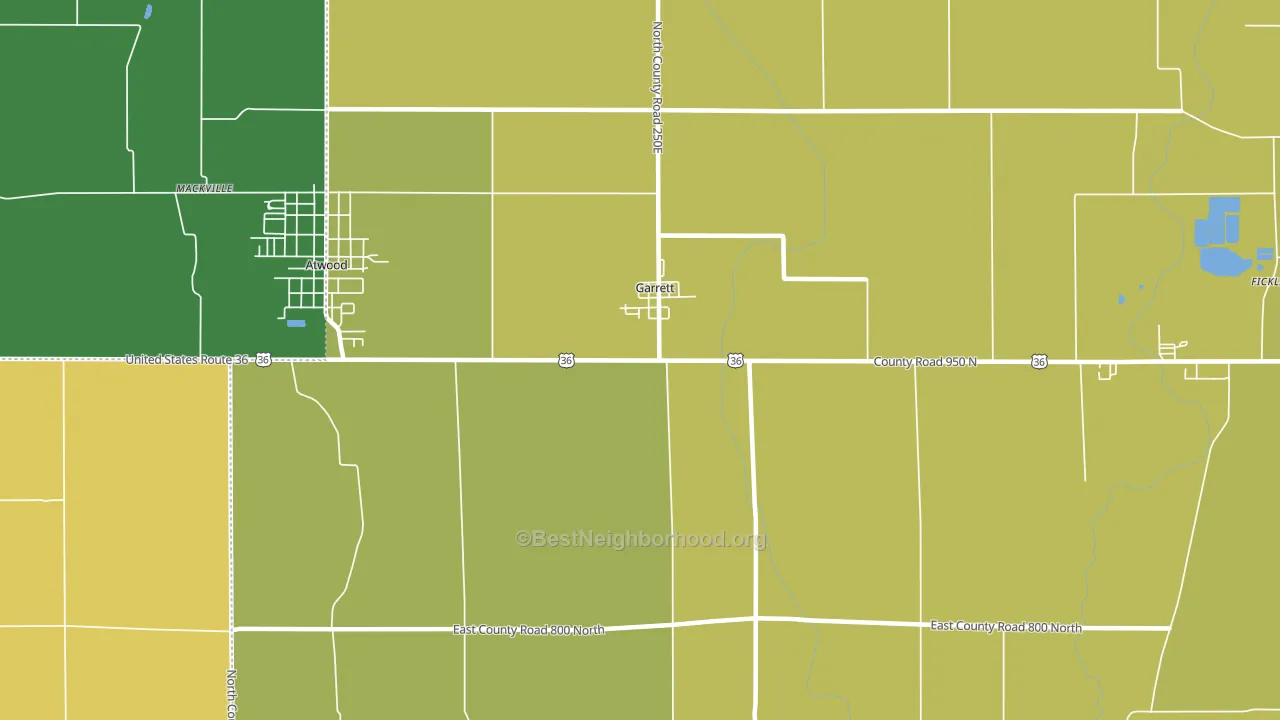 Garrett, IL block-group voter-turnout map
