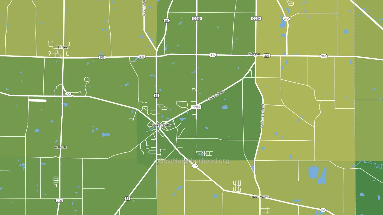 Garrettsville, OH block-group voter-turnout map