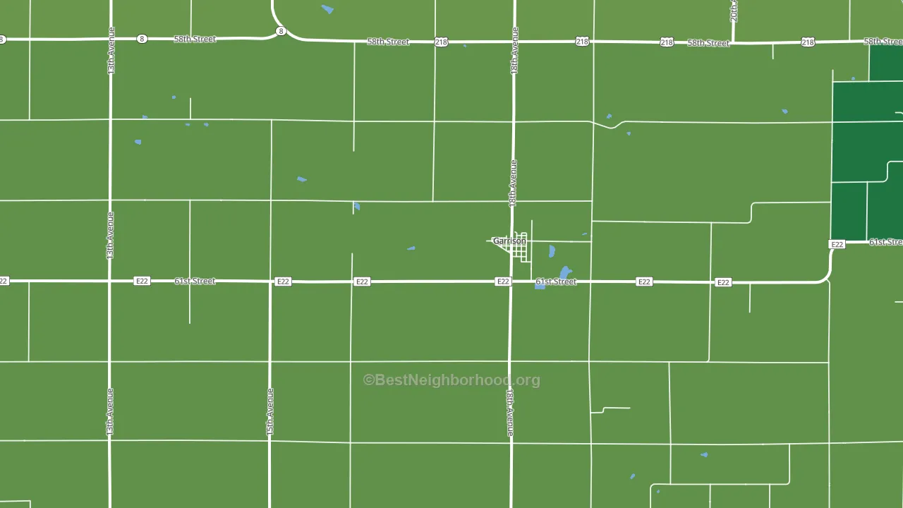 Garrison, IA block-group voter-turnout map