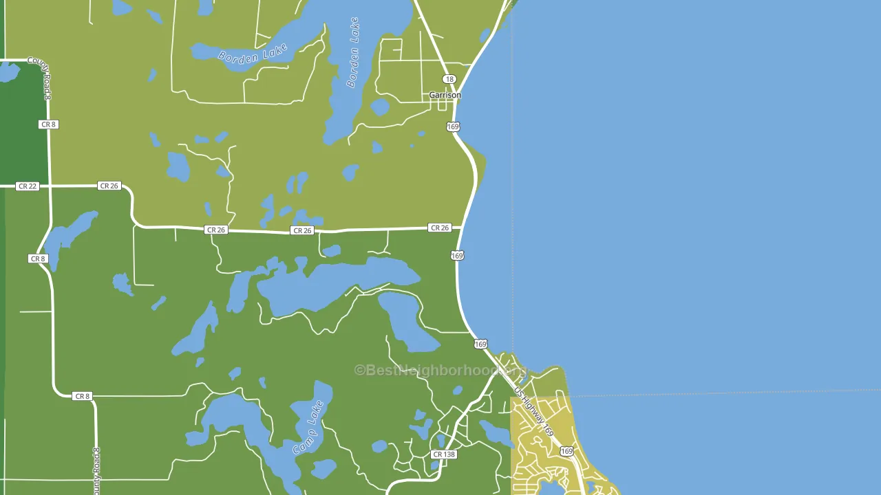 Garrison, MN block-group voter-turnout map
