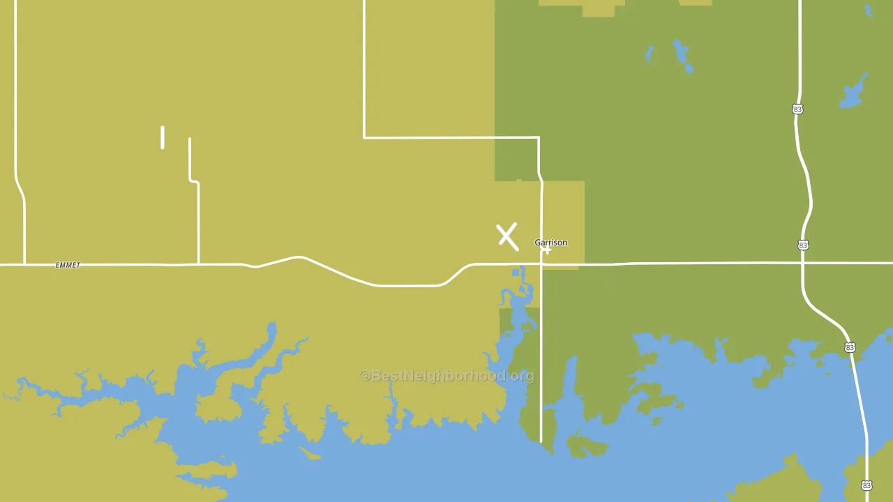 Garrison, ND block-group voter-turnout map