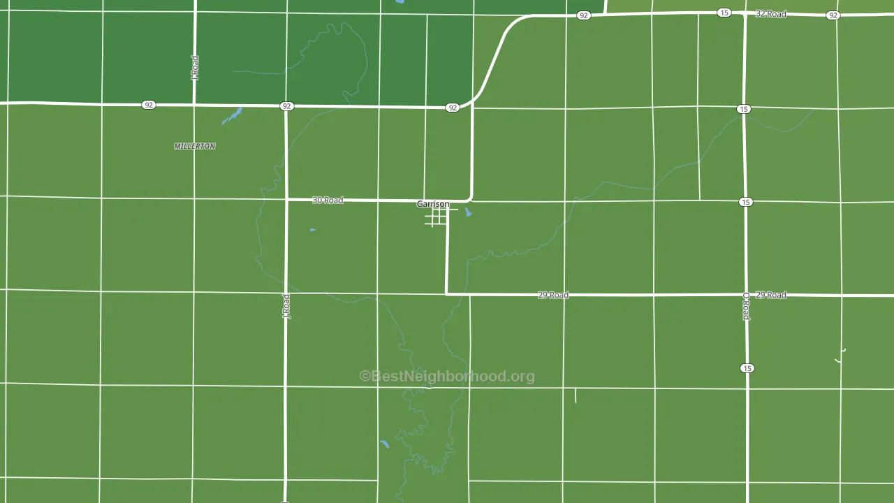 Garrison, NE block-group voter-turnout map