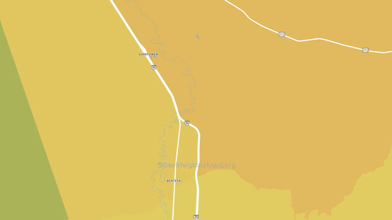 Garryowen, MT block-group voter-turnout map