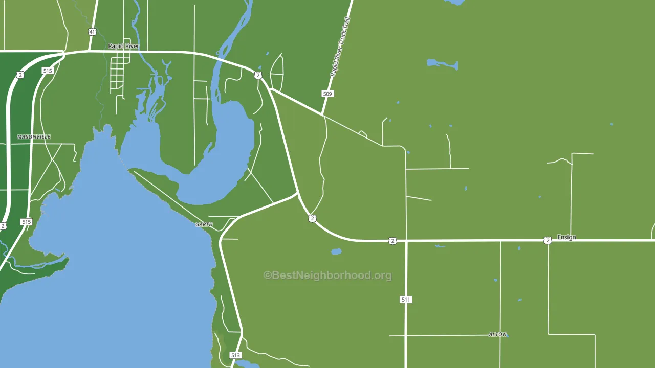 Garth, MI block-group voter-turnout map