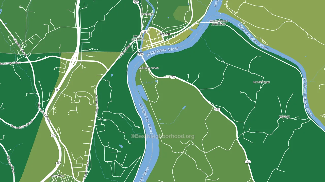 Garvers Ferry, PA block-group voter-turnout map