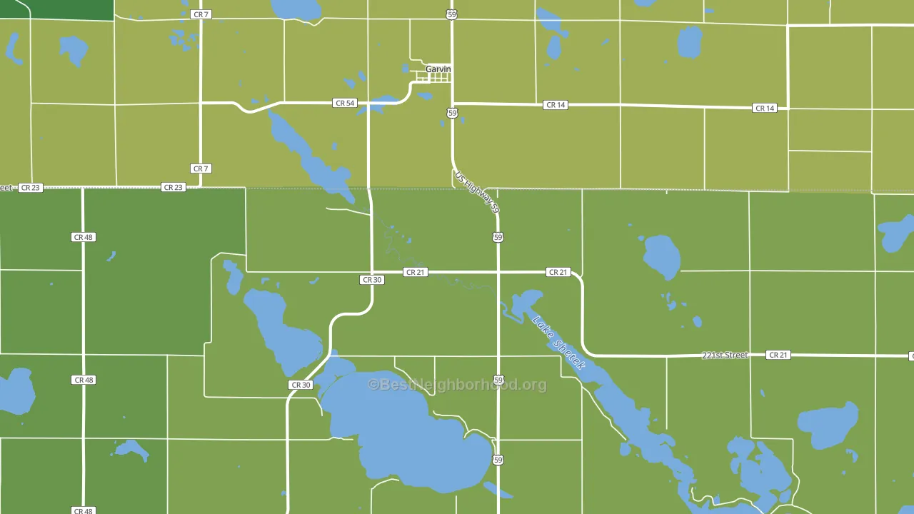 Garvin, MN block-group voter-turnout map