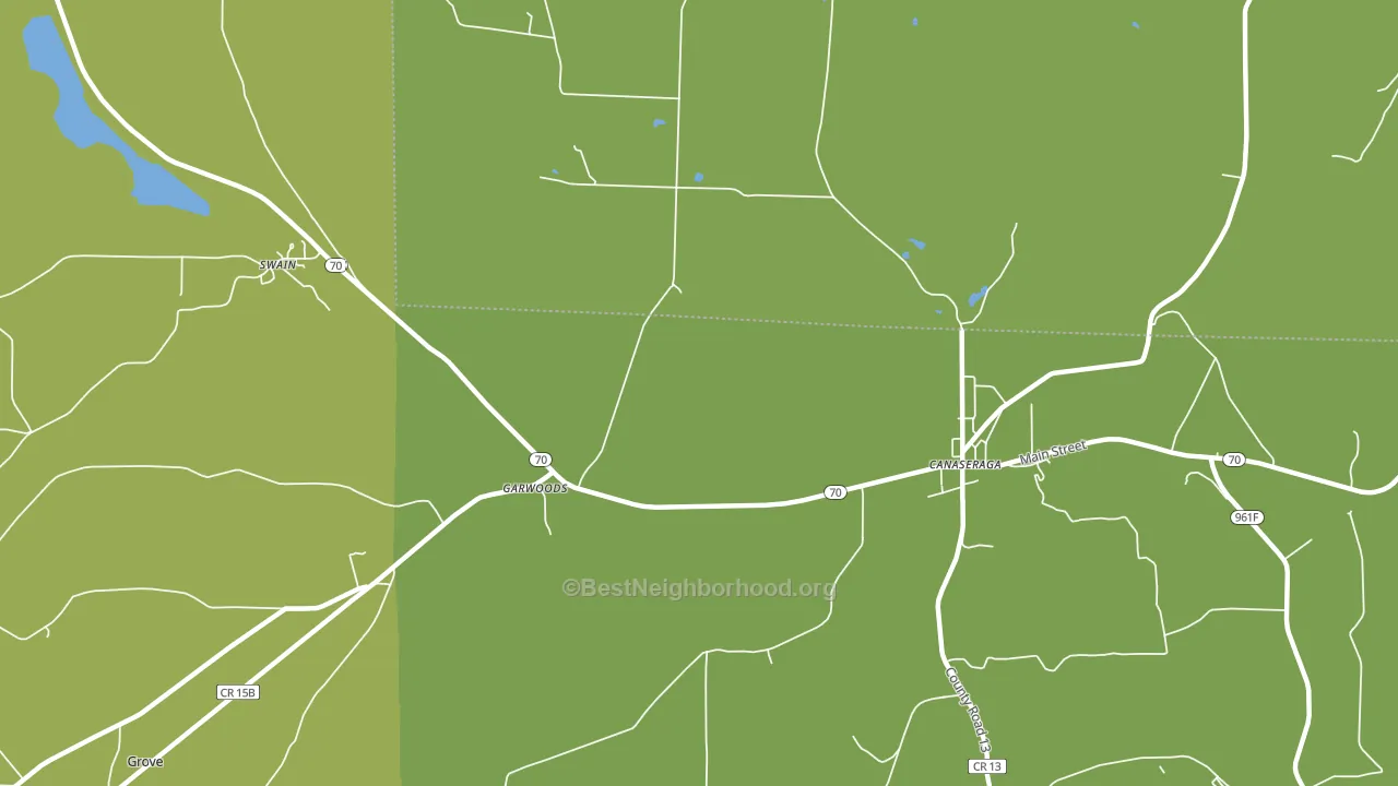 Garwoods, NY block-group voter-turnout map