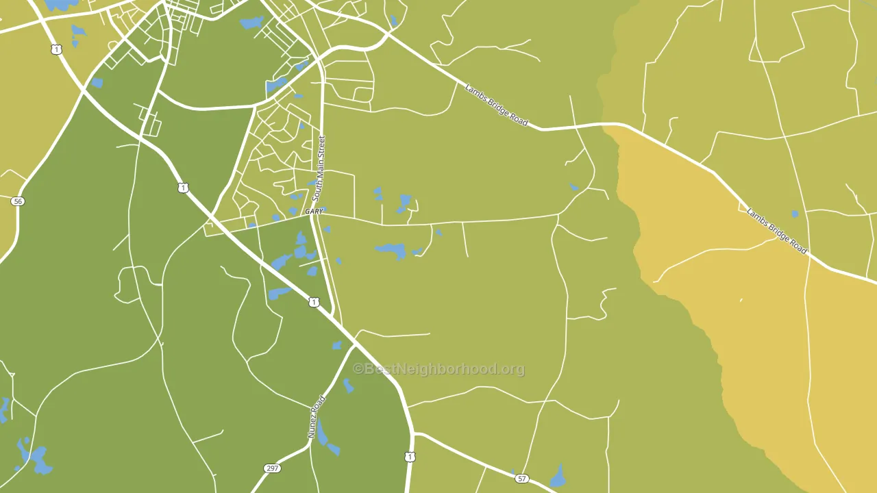 Gary, GA block-group voter-turnout map