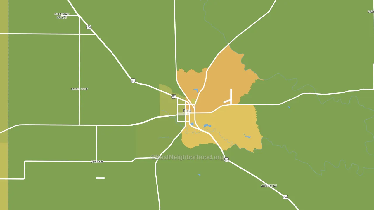 Garza County, TX block-group voter-turnout map