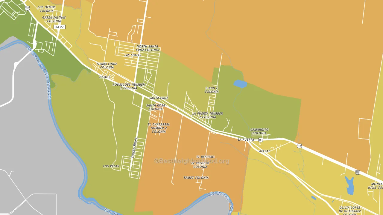 Garza-Salinas II, TX block-group voter-turnout map