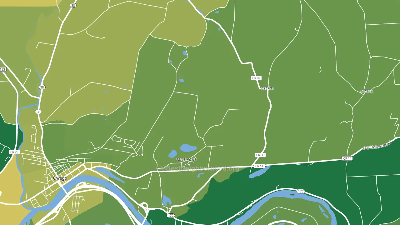 Gaskill, NY block-group voter-turnout map