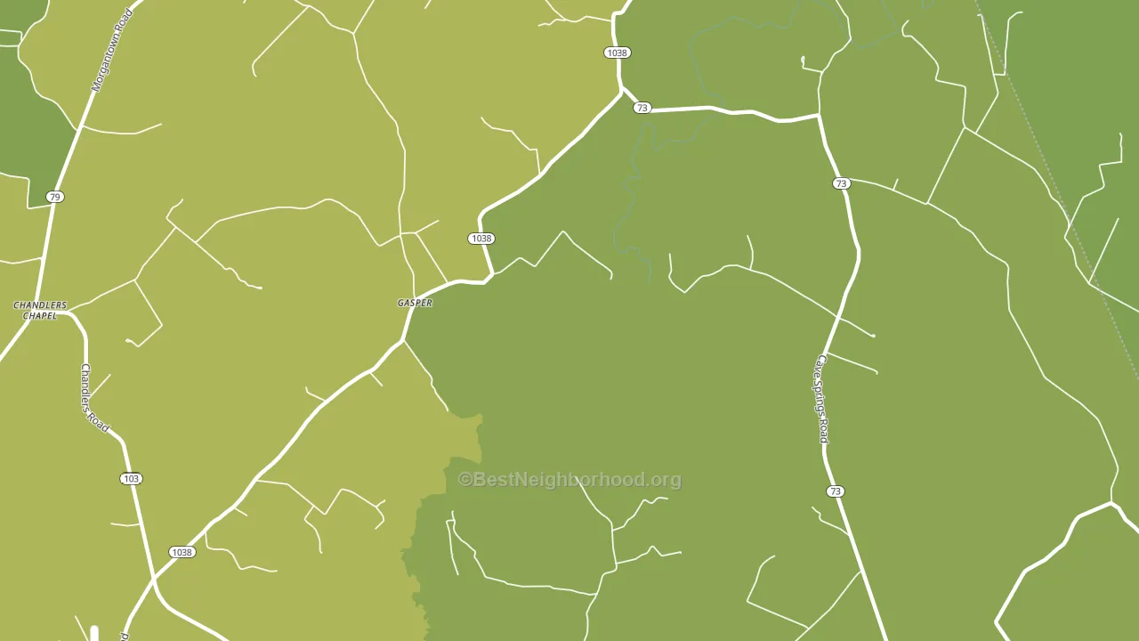 Gasper, KY block-group voter-turnout map