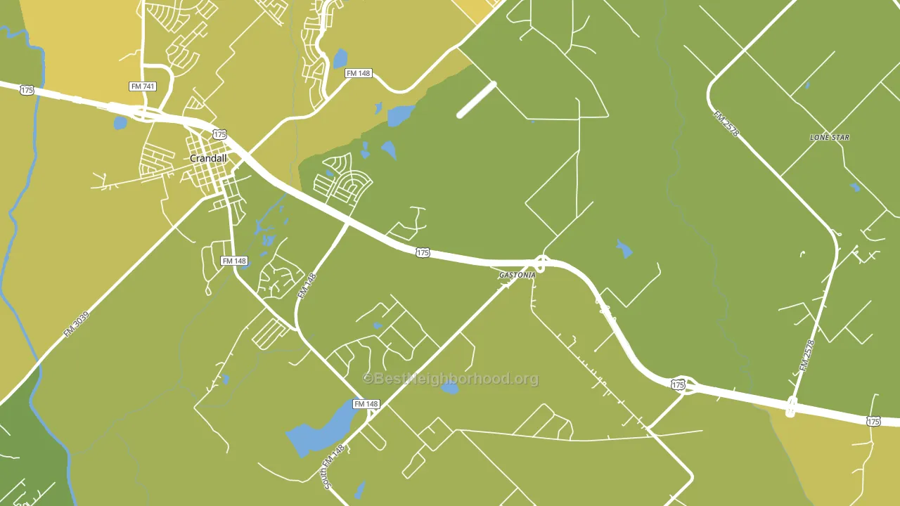Gastonia, TX block-group voter-turnout map