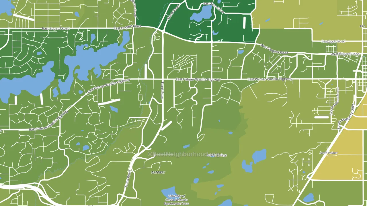 Gateway, AK block-group voter-turnout map