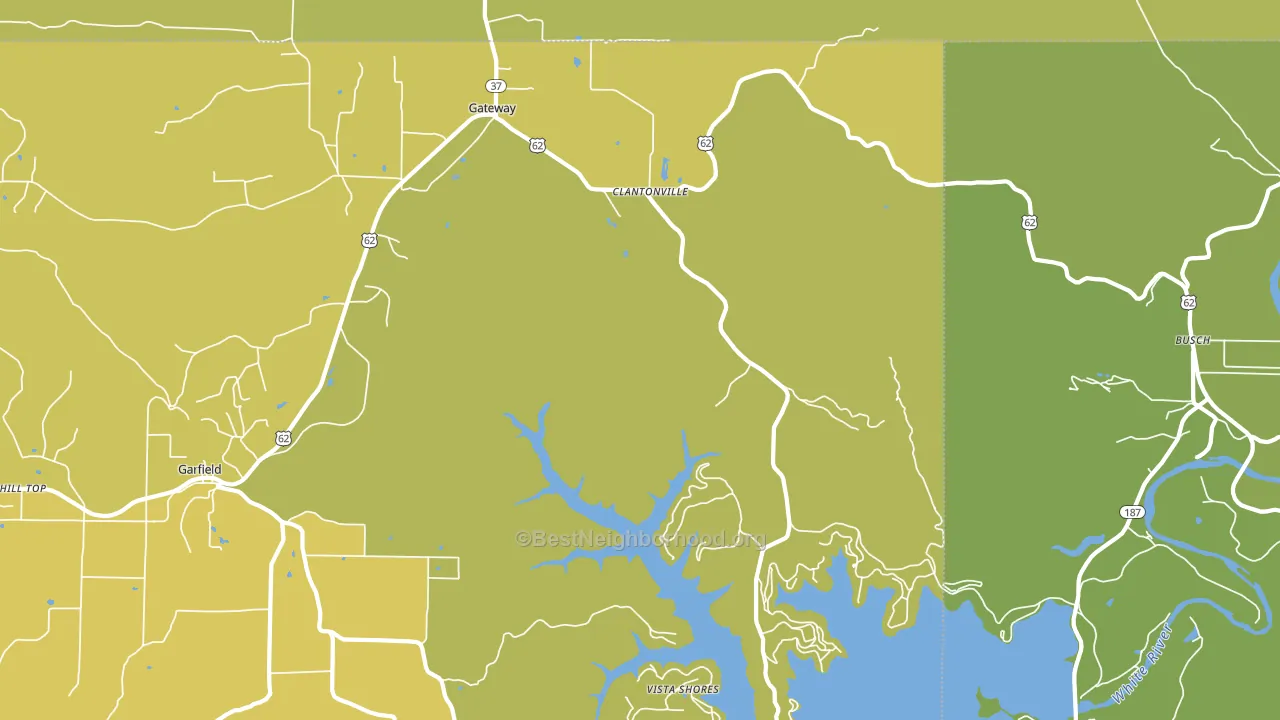 Gateway, AR block-group voter-turnout map