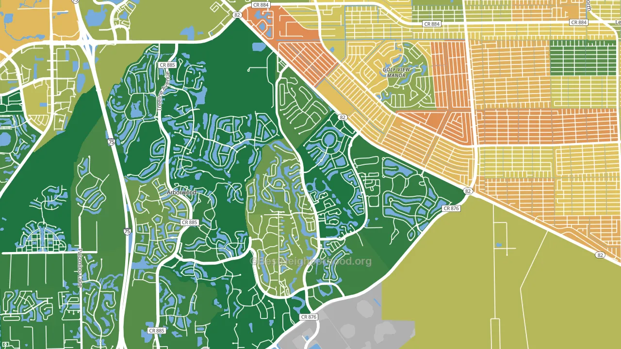 Gateway, FL block-group voter-turnout map