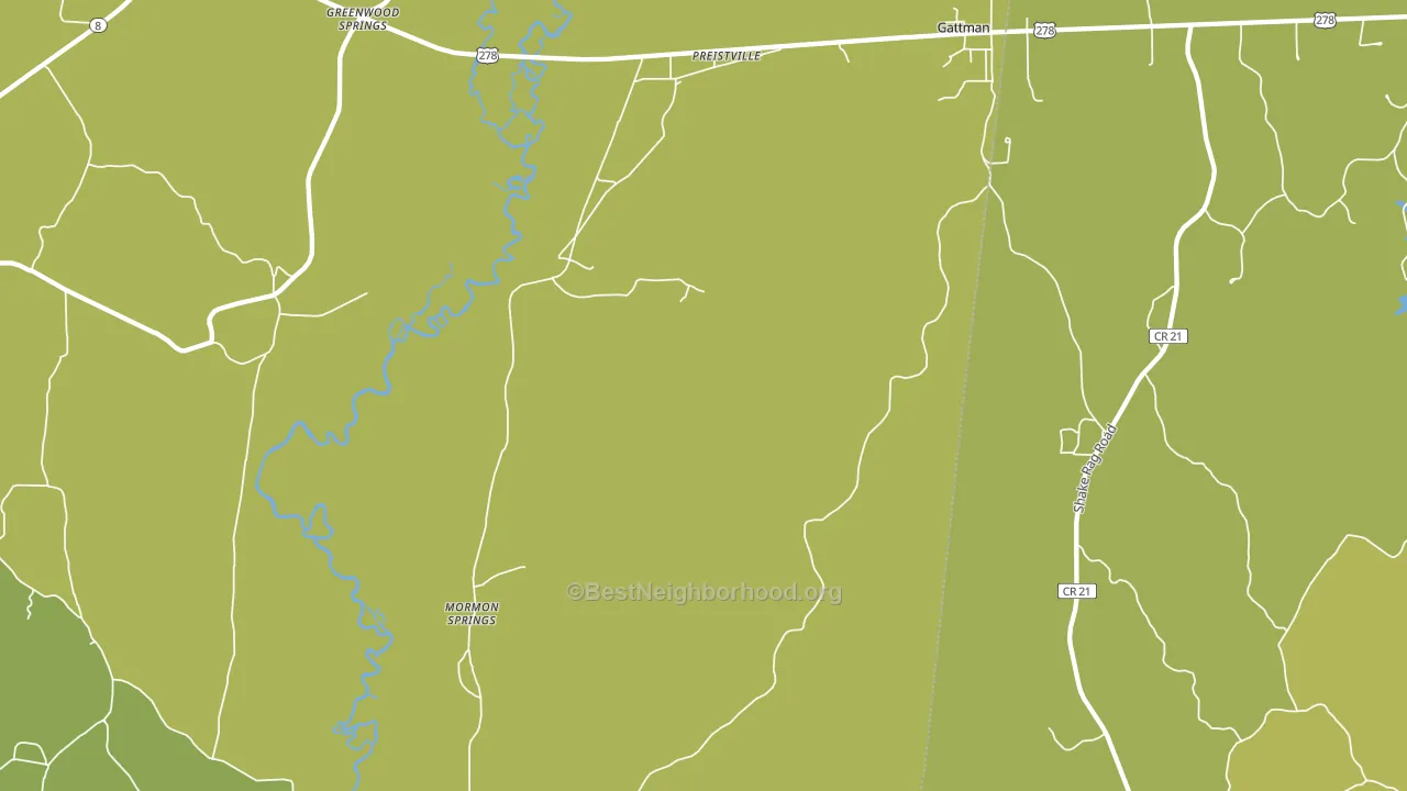 Gattman, MS block-group voter-turnout map