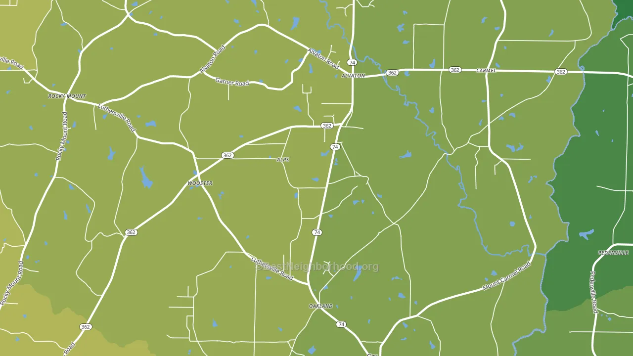 Gay, GA block-group voter-turnout map