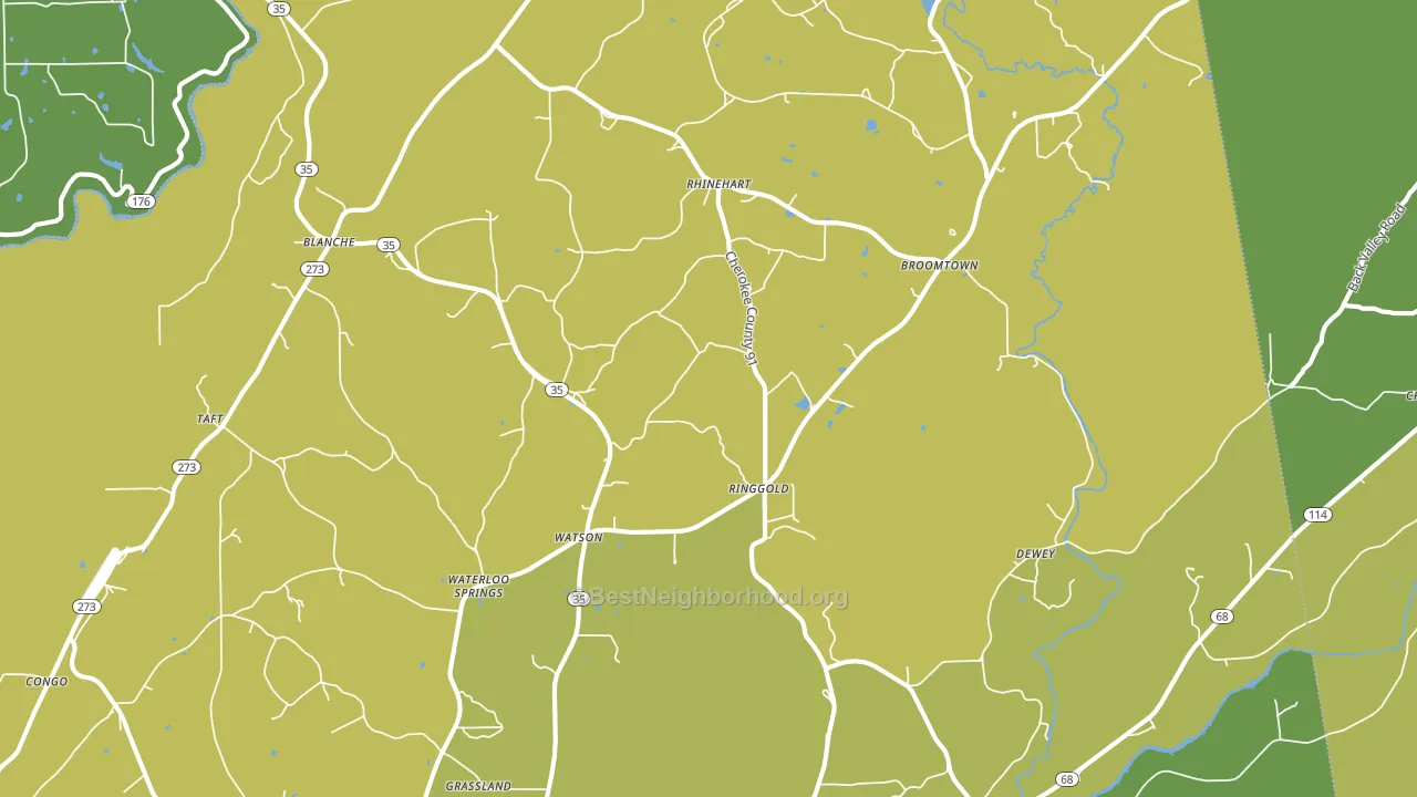 Gaylesville, AL block-group voter-turnout map