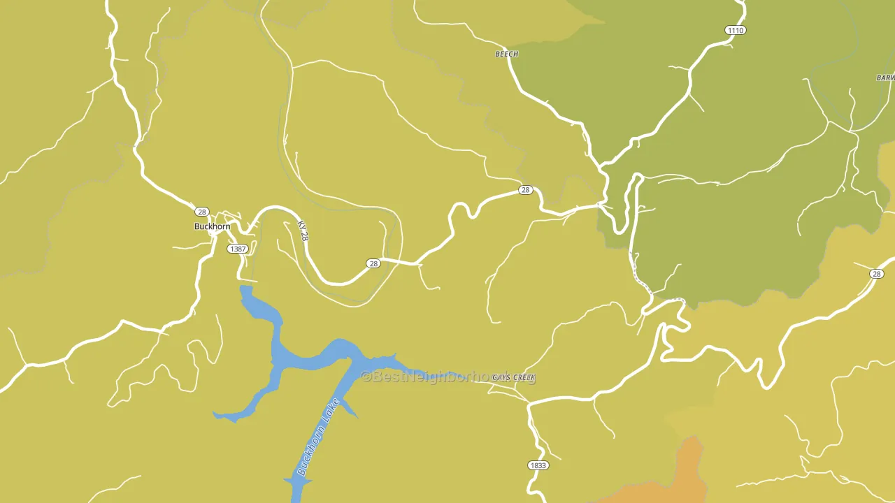 Gays Creek, KY block-group voter-turnout map