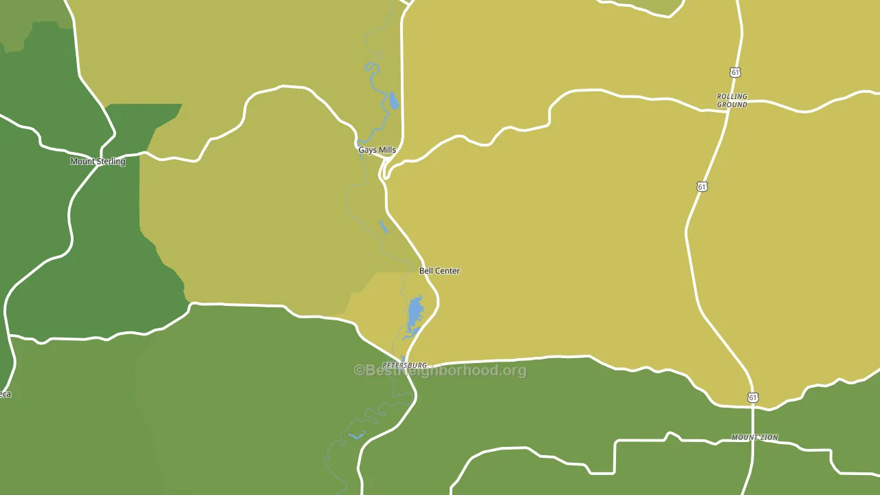 Gays Mills, WI block-group voter-turnout map