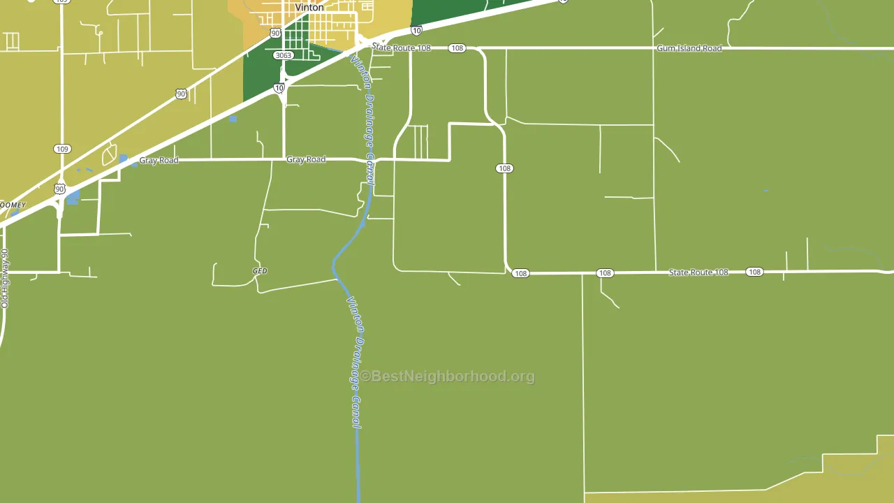 Ged, LA block-group voter-turnout map