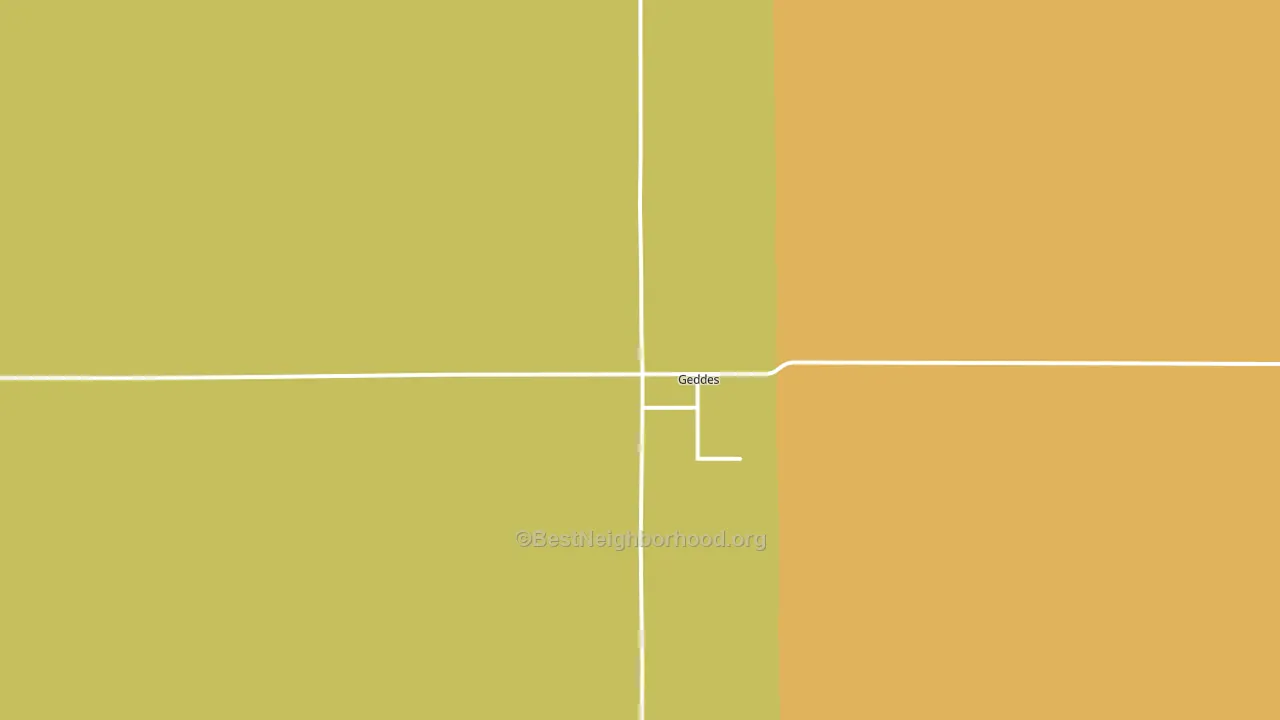 Geddes, SD block-group voter-turnout map