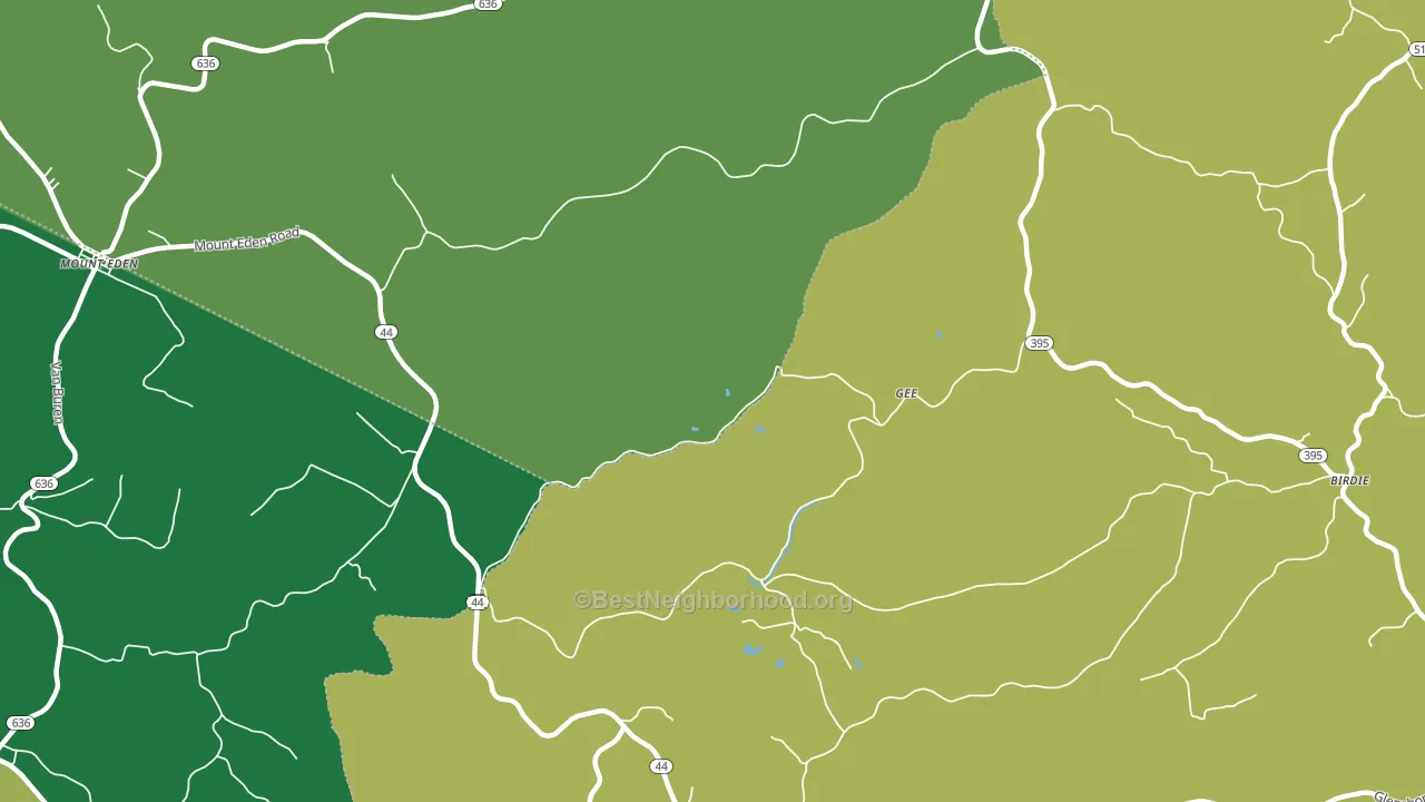 Gee, KY block-group voter-turnout map