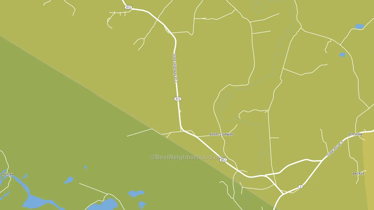 Geers Corners, NY block-group voter-turnout map