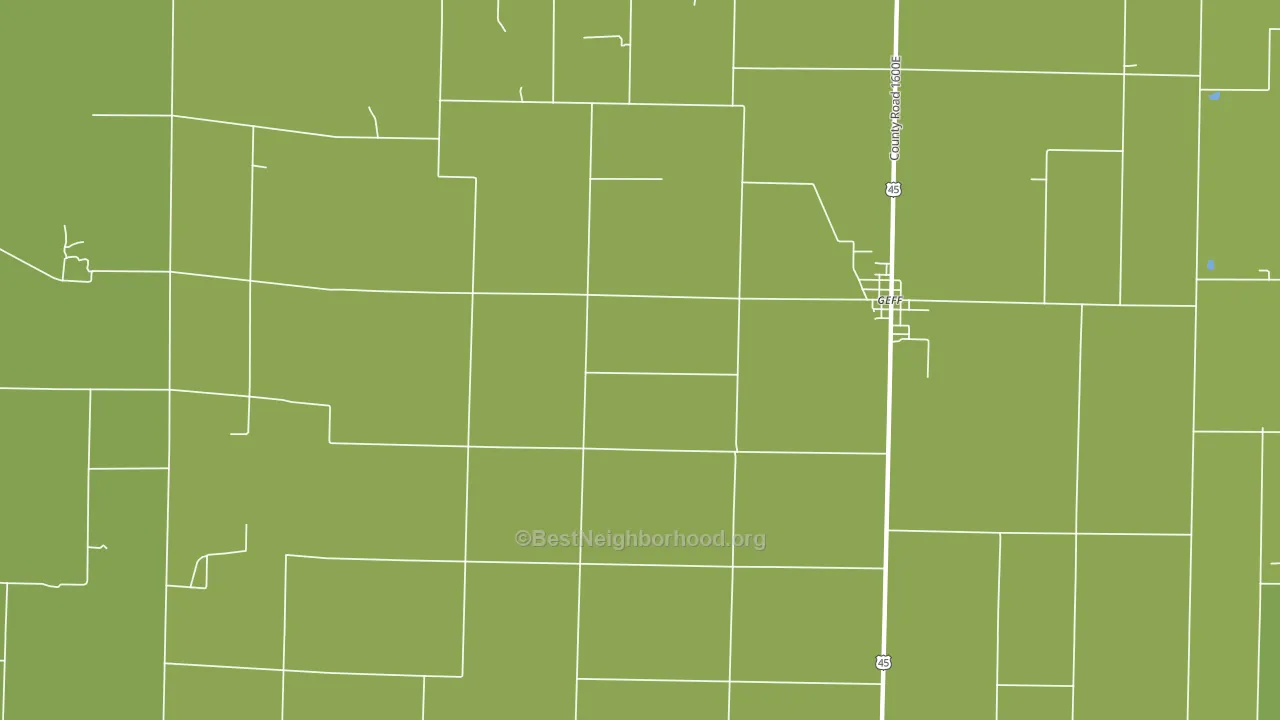 Geff, IL block-group voter-turnout map