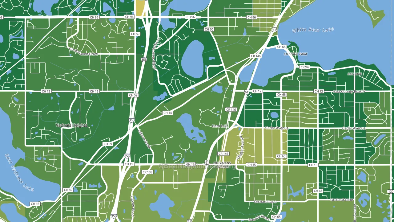 Gem Lake, MN block-group voter-turnout map