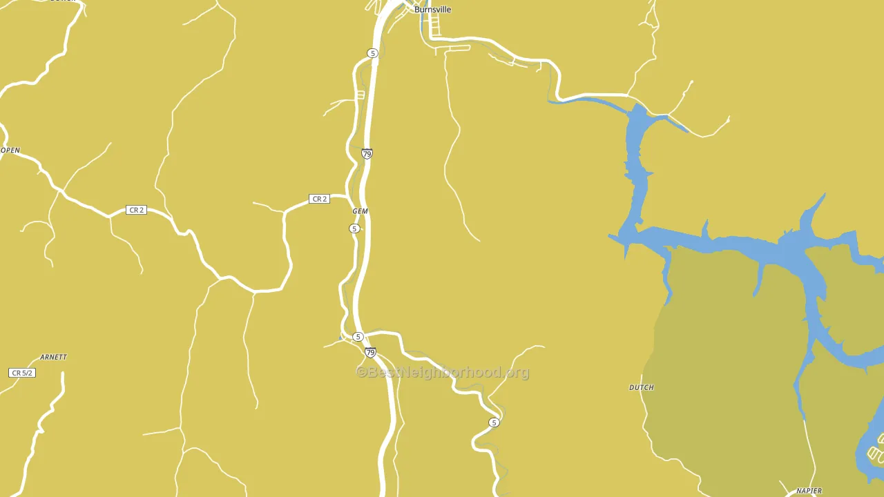 Gem, WV block-group voter-turnout map