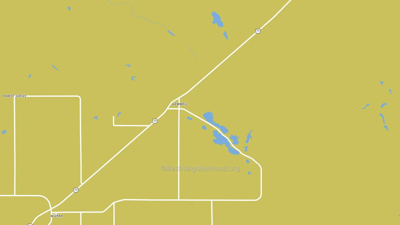 Gemmell, MN block-group voter-turnout map