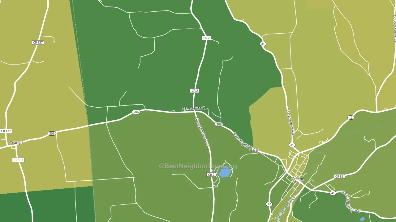 Genegantslet, NY block-group voter-turnout map