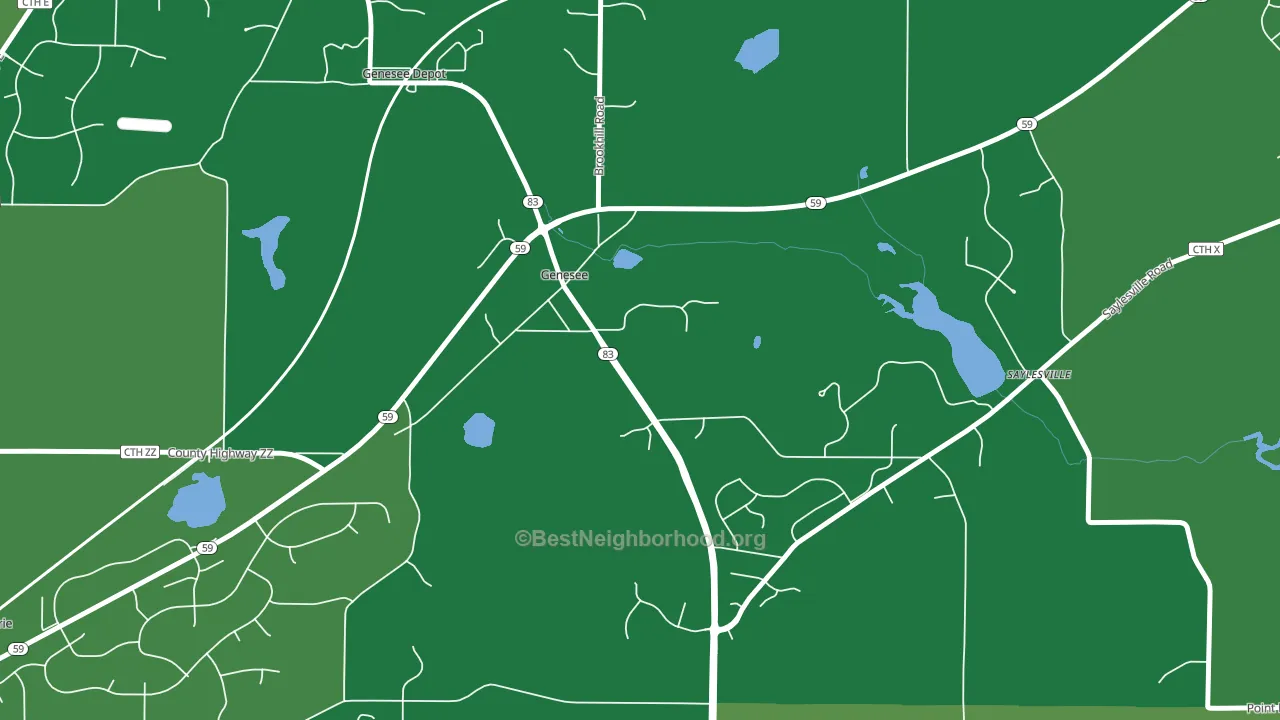 Genesee, WI block-group voter-turnout map