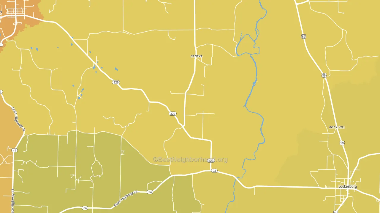 Geneva, AR block-group voter-turnout map