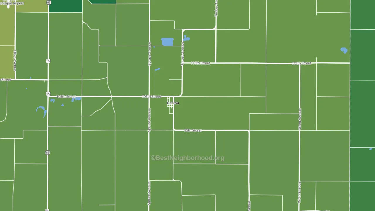 Geneva, IA block-group voter-turnout map