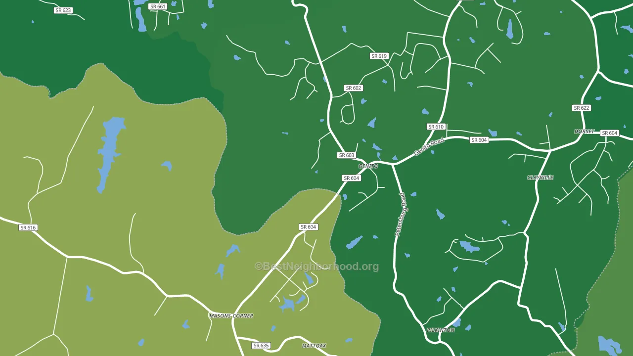 Genito, VA block-group voter-turnout map